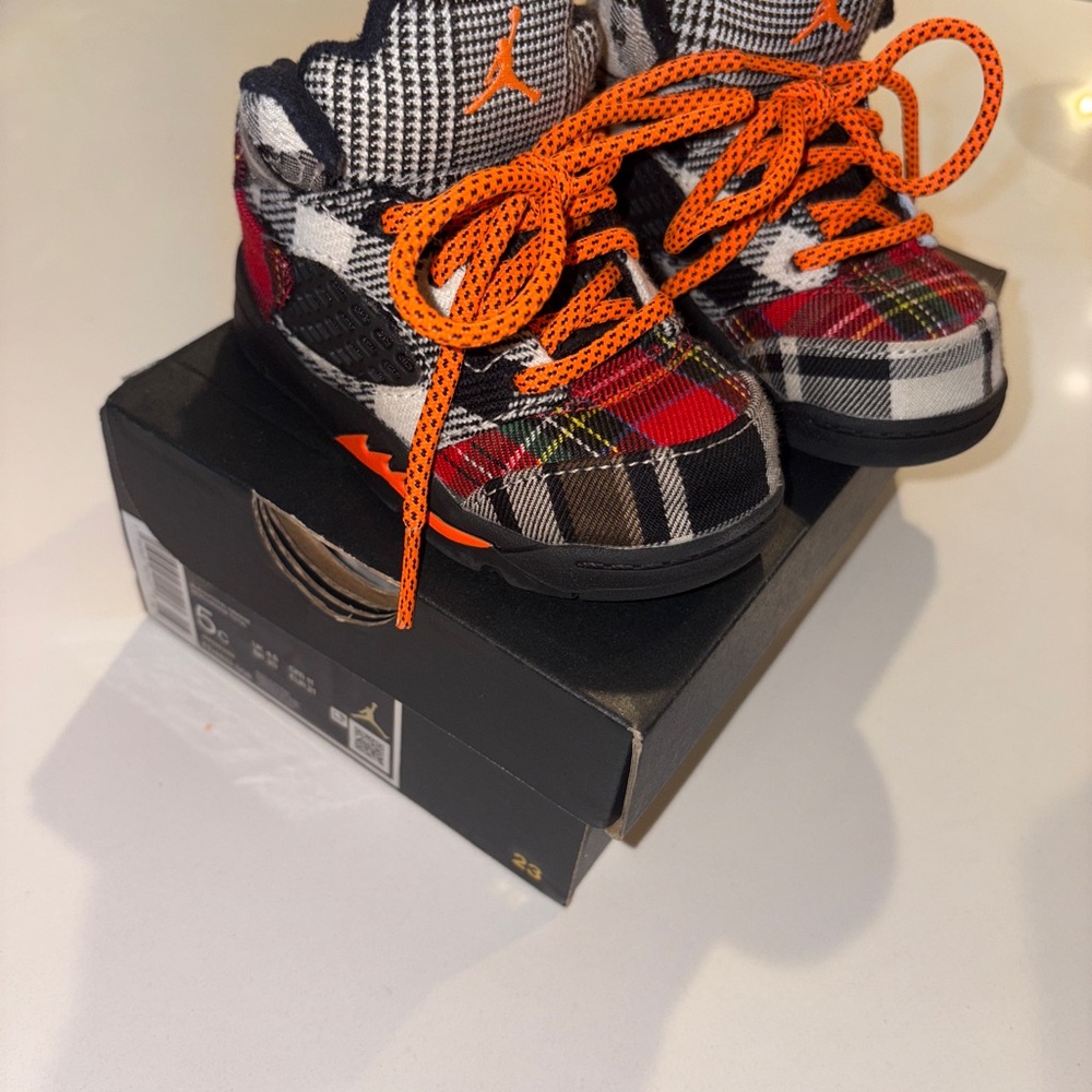 Toddler- Nike Jordan 5 Retro- Plaid-5C